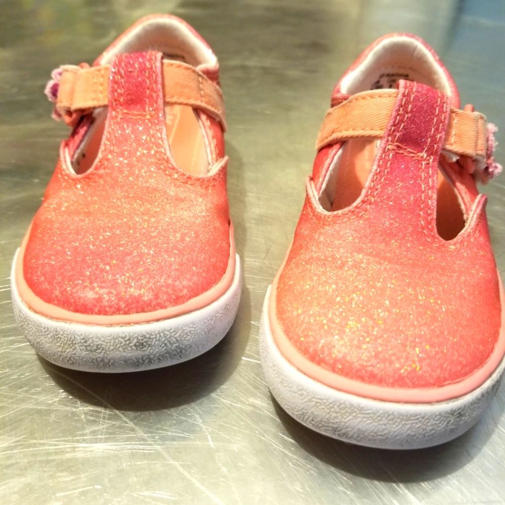pink/orange sparkly Ked's girls 8.5 shoes